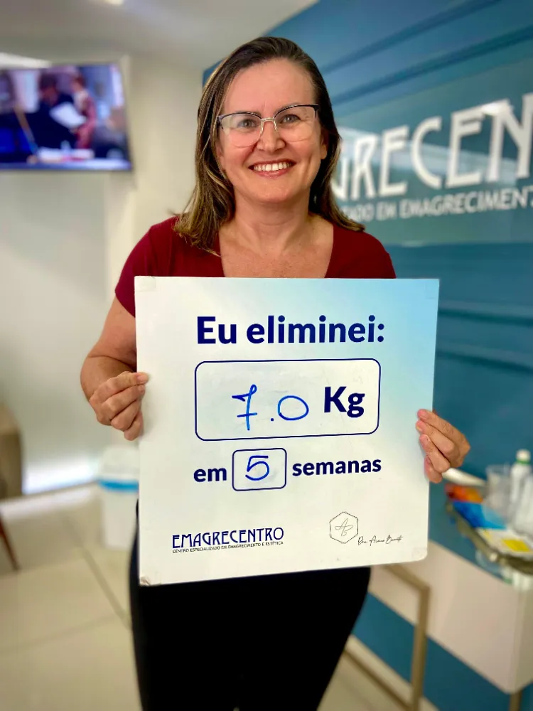 Paciente eliminou 16,5 kg em 6 semanas