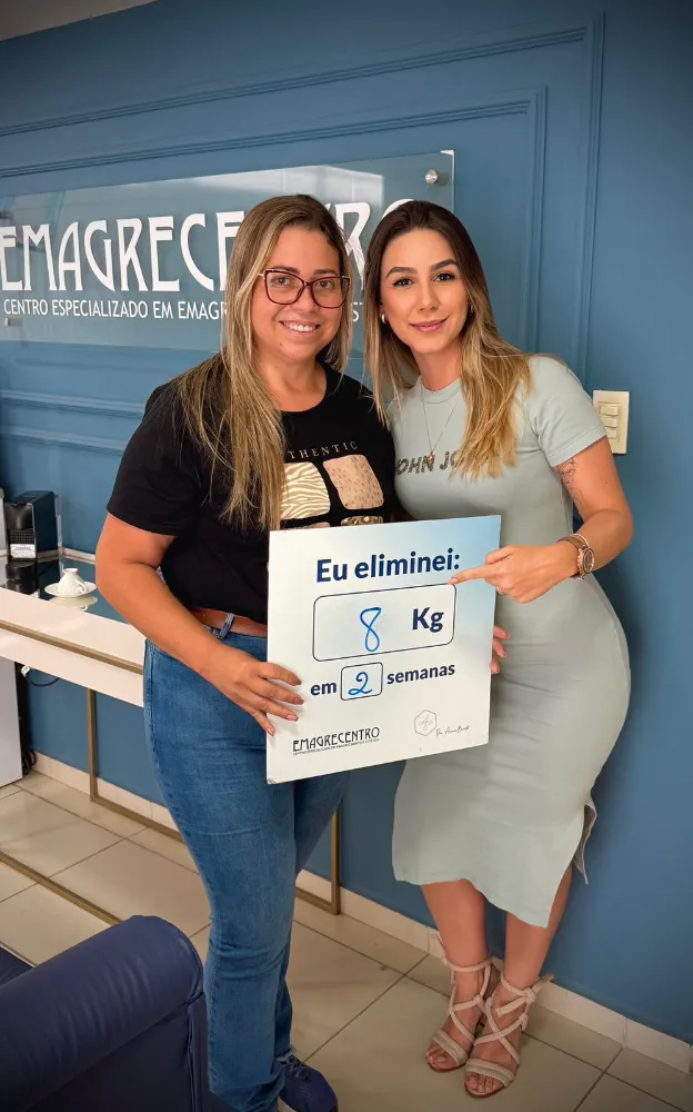 Paciente eliminou 8 kg em 2 semanas