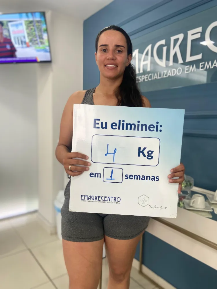 Paciente eliminou 4 kg em 1 semana