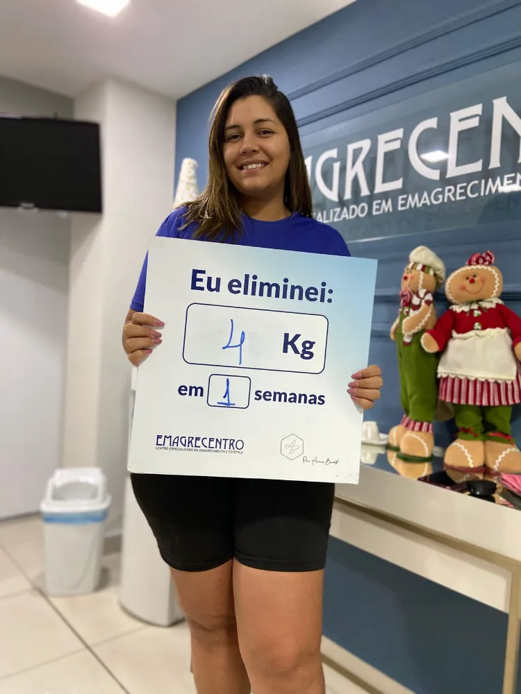 Paciente eliminou 4 kg em 1 semana