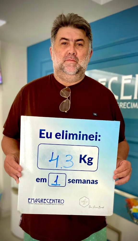 Paciente com Dra. Aimeé — 6,1 kg em 2 semanas